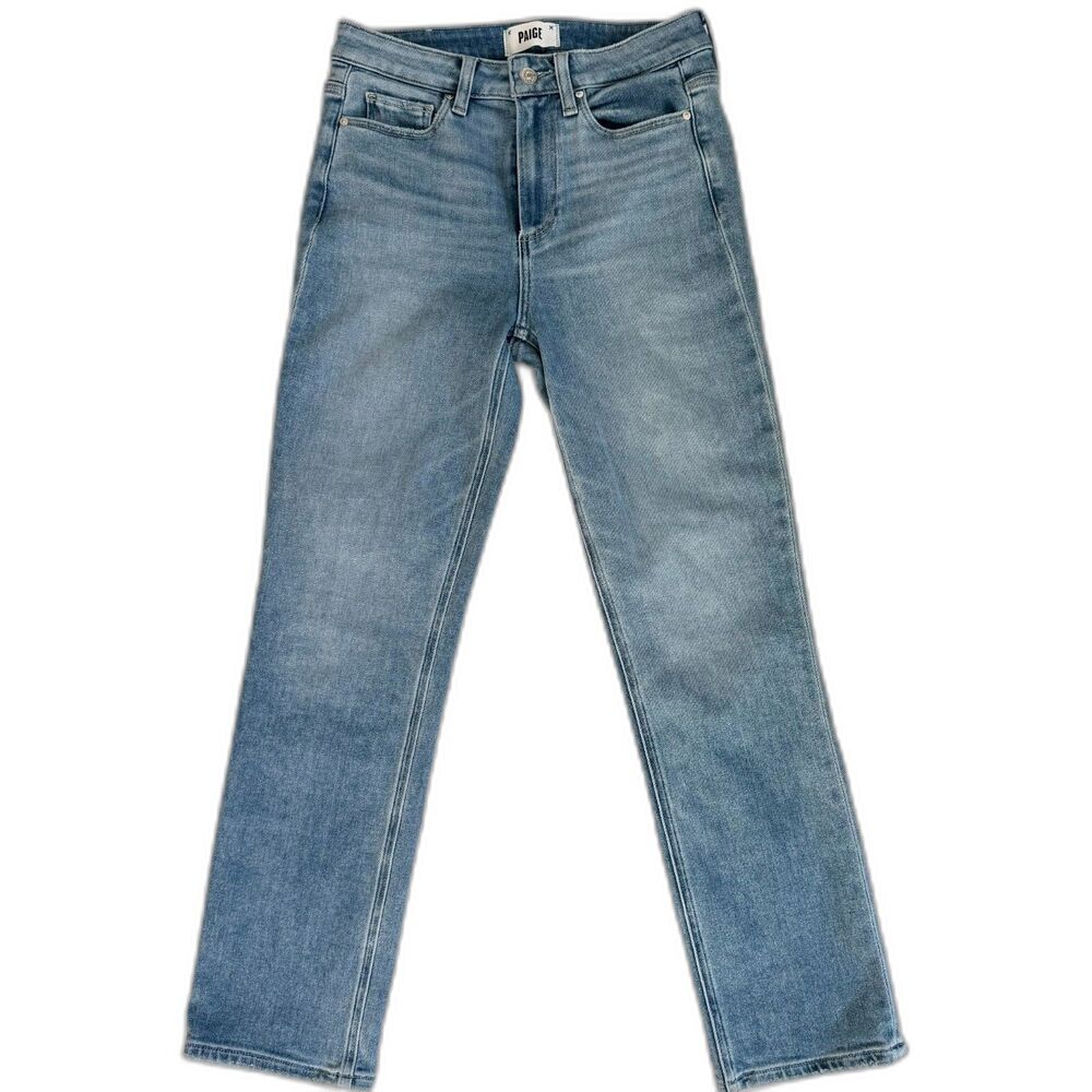 PAIGE Cindy High Rise Ankle Straight Leg Stretch Jeans 27